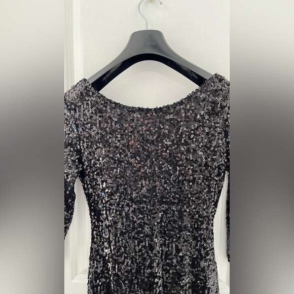 Mini Sequins Dress Black Size Small - Picture 3 of 3